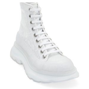 Alexander McQueen Tread Slick Transparent Floral Boots